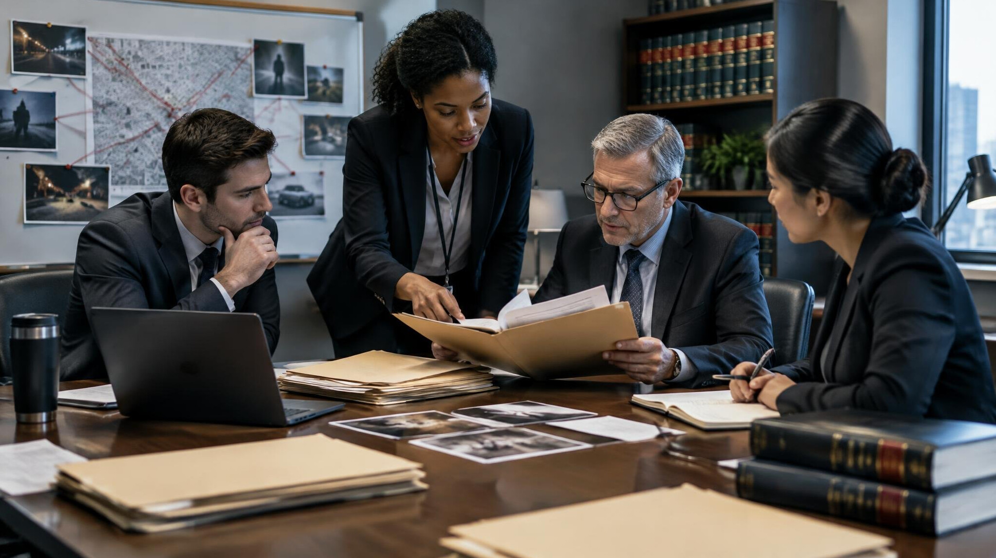 team of investigators discussing